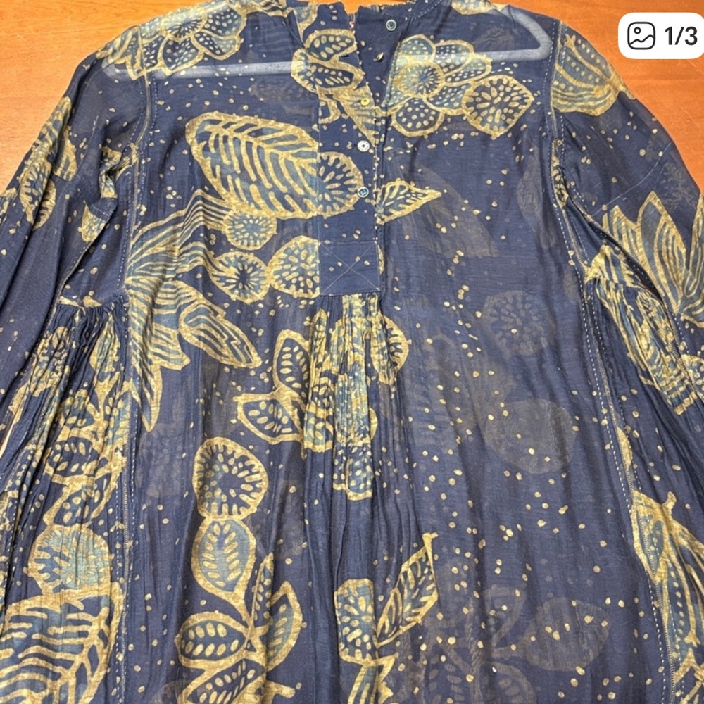 Navy and Gold Ikram Shirt